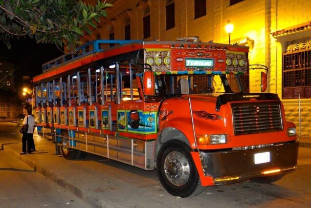 Party on a typical Chiva Party Bus